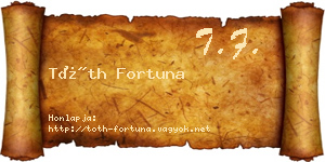 Tóth Fortuna névjegykártya