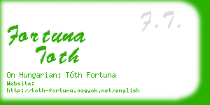 fortuna toth business card
